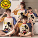 G.Duckkids Eltern-Kind-Pyjama-Sommer-Kurzärischung Pure Cotton Thin Style Family Family Family Wear Jungen und Mädchen Pyjamas Kinderhaus-Kleidung Fußball 12034 [Doraemon Joint Model] 80 cm (Jungen 150/s Größe, Höhe 143-150)