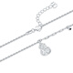 Mengjinyuan Platinum Necklace Crushed Ice Gourd Peach Blossom Chain Set Sparkling Authentic as a Birthday Gift for My Girlfriend Weight Approximately 6.50g Chain Length Approximately 45.5cm
