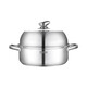 Debo Debo 316 stainless steel steamer two-layer 28cm household double bottom cooking soup pot gas stove induction cooker universal