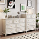 Xiaomi Noble American Solid Wood Chest of Drawers Bedroom Drawer Cabinet French Wall Side Cabinet Storage White American Single Dressing Table Stool Not Included (Table Legs Need To Be Assembled Manually)