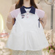 Ttpmer Girls Sommer Mode Polo-Rock kurzärmelige Kinderstil Kleid 9221-Kartoon Katze Polo-Rock 120