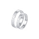 Chow Tai Sang platinum ring PT950 crushed ice pair of rings for men and women, a flash gift for girlfriend and wife as a birthday commemorative gift, crushed ice ring for women, about 3.8g