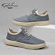 SaTCHI men's shoes casual shoes 2025 summer new breathable men's board shoes fashion canvas shoes oversized shoes lazy shoes men gray 38 (240mm) leather shoe size