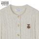 
Teenie Weenie [with wool] Bear women's wool sweater 25 autumn fashionable college rope sweater Oat color M