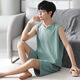 UKUHPK莫代尔男士睡衣夏季凉感家居服大码简约套装 莫代尔：An12027 L 男