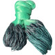 Imported soft silk rope wrapped fishing net three-layer sinking net 100 meters weighted non-wrapped net hanging net sticky mesh wire mesh fishing net 1.5 meters high 100 meters long 2.5 fingers 0.11 green silk three-layer sinking net
