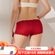 丝煌中腰真丝内裤女士100%桑蚕丝针织性感蕾丝平角短裤头薄款大码 深黑色3884+皮粉色3885 XL 均码