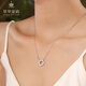 Cuihua pt950 double-ring nail platinum necklace, fashionable and versatile women's clavicle chain, birthday gift for girlfriend and wife, about 6g