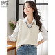 She enjoys knitted vest women's V-neck sleeveless sweater vest waistcoat sweater fashionable slim inner top T13KZ5499