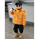 G.DUCKKIDS Children's Clothing Children's Jacket Three-in-One Detachable Spring and Autumn Clothing Boys' Jackets Windproof Jackets Children's Boys Windbreaker Yellow Three-in-One 130 Recommended height is about 125cm