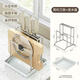 Meikejie Stainless Steel Knife Rack Kitchen Knife Rack Chopping Board Rack Household Drainage Rack Kitchen Knife Chopping Board Integrated Storage Rack Knife Rack Chopping Board Rack + Drainage Tray Can be placed within 4.5cm
