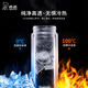 希诺（HEENOOR）玻璃杯双层隔热高硼硅杯子家用喝水男女便携车载水杯商务茶杯 E-6636-深绿-400ml-礼盒装