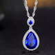 DL 1998 Fat Donglai same style tanzanite pendant sapphire pendant for women Japanese and Korean silver plated 18k gold colored gemstone necklace expensive