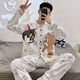 SEPTWOLVES men's pajamas spring and autumn long sleeve thin style teenager cartoon loose medium and big children's home 9901 long sleeve suit M standard (high 165100Jin [Jin equals 0.5 kg])