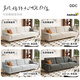 
DDC Italian detachable and washable cotton and linen fabric sofa living room simple small apartment straight-row four-person chenille sofa double handrail single seat flagship version - pine frame + cat fleece cloth