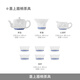 Jingdezhen Linglong Ceramic Tea Set White Porcelain Household Kung Fu Tea Set Office Teapot Tea Cup Gift High-end Gift Hi Shang Mei Tip Tea Set 10 Pieces