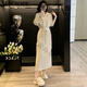 Magiopy International Luxury High-End-Marke Sweet Cool Workwear Casual Sports Set Frauen 2025 Frühling kurzer Kapuzenjacke Khaki zweiteilige Set S (100jin [Jin gleich 0,5 kg])