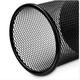 Deli Metal Round Mesh Pen Holder Desktop Storage Box Pen Holder Black 9172 5 Pack