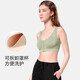 骆驼（CAMEL）运动文胸跑步瑜伽健身内衣女款针织背心 A7S1QL9117 橄榄绿 S