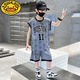 G.DUCKKIDS children's clothing boys basketball uniform quick-drying suit children's sleeveless vest summer boys summer mid-large children's sports jersey white 120 recommended for 6-7 years old