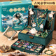 Huangen Ancient Style High-End Practical Gift Box Perlen Armband DIY Handgefertigte Spielzeug Mädchen Geburtstagsgeschenk 6-10 Jahre alt 12-15