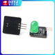 LED indicator light LED light sensor red, yellow, blue, green and white electronic building blocks 10mm light-emitting module yellow single _pin header welded