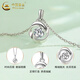 CHINA GOLD Pure Silver Necklace Women's Light Luxury Versatile Design Rose Pendant Valentine's Day Birthday Gift for Girlfriend and Lover Rose Necklace