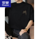 罗蒙（ROMON）260g美式重磅t恤男短袖纯棉圆领上衣服夏季潮流宽松棉半袖体恤 M09-694藏蓝色 2XL 160-180斤