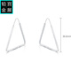 Gongzhan triangular hoop earrings for women, high-end, fashionable and versatile pt950 platinum large ear hoops, platinum earrings with temperament, a pair of geometric triangular platinum ear hoops, about 5.7-5.9 grams