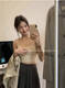 METWO cool nude vest bra9277 pure desire ceiling texture suspender summer solid color hot girl top Apricot one size 85-125