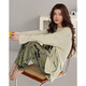 Sangqin pajamas for women in spring and autumn long sleeves 2025 new styles for autumn and winter can be worn outside home clothes XB9922-women's model M