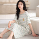 Modal Nightband Sommer Frauen 2025 Neues Modal Ice Seide kurzärmelig kühles Gefühl kann außerhalb von Heimkleidung Pyjamas Kleid 13297 2xl 140-160jin [Jin entspricht 0,5 kg] vor 16 Uhr am selben Tag geliefert
