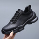 
NOSSKISS International Luxury Brand Men's Shoes 2025 New Leather Sports and Casual Shoes Summer Hollow Breathable Soft Sole Hiking Shoes Black [Hidden Breathable] 40 Equal to Sports Shoes 41 Size