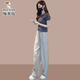 Pájaro carpintero 2025 Summer Nuevo modelo para mujeres que reduce el traje hermoso y de moda para el temperamento informal y delgado y de moda. Pantalones individuales M [100Jin [Jin equivale a 0.5 kg]]