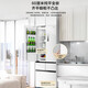Midea 428L French five-door multi-door ultra-thin zero-embedded flat-screen fully embedded household refrigerator first-class energy efficiency frost-free frequency conversion three-speed variable temperature intelligent WIFI interconnection MR-450WUFPZE