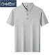 
Goldlion 2025 ice silk short-sleeved men's T-shirt middle-aged dad outfit summer thin casual breathable striped polo shirt men dark gray 15286 2XL 54 recommended weight 160-175 Jin [Jin equals 0.5 kg]