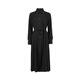 S.DEER Women's 25th New Hepburn Style Lapel Pleated Waist Shirt Dress S25361202 Black/91 S