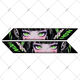 Hanoufei Fahrradaufkleber personalisierter Autokauflagenstraße Lower Tube Animation Eye Töte Mountain Bike Body JDM Outfit Style 3 [Ein Paar]