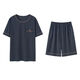 Mu fengqing 2024 Nuevos hombres de pijamas algodón de verano ropa de manga corta para hombres y niños adolescentes verano verano gran tamaño hde-9922 l