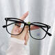 
Korean version TR90 anti-blue light flat-light mirror men and women same style without makeup slimming glasses Internet celebrity square glasses frame 15938 gray frame [glass box + mirror cloth] TR frame anti-blue light