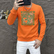 
Valentino Orlandi (Valentino Orlandi) Clothes Comfortable New Round Neck Slim Men's Sweatshirt 2024 Fall New Versatile Printed Versatile Top T6176 Red M
