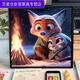 Clcey Crazy Zoo City Цифровая масляная живопись Симпатичная мультипликация Crazy Zoo City Цифровая масляная живопись SJ13553 20*20см.