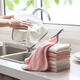 Dishwashing cloth that does not stick to oil and does not shed lint, decontamination and water-absorbing kitchen scouring pad, hand towel, thickened towel 1