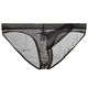 Sexy underwear thong for male adult masturbation transparent mesh sexy men's underwear black L