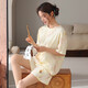 Neue Frauenkleidung für Frauen bequem und atmungsaktiv und atmungsaktiv Tiansel Lady's Round Neck Pyjama Set 1289 m
