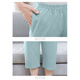 Langsha (langsha) mother cardigan pajamas for women in summer pure cotton short-sleeved cropped pants large size thin style middle-aged and elderly mothers home clothing set 9898# 4XL [Suggested 180-200Jin [Jin equals 0.5 kg]]