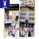 Playboy (Playboy) Camisa y pantalones Traje de negocios para hombres Traje de negocios de dos piezas Pantalones de traje de traje de dos piezas de entrevista delgada Foto de graduación Profesional Camiseta Long White Long Camiseta + pantalones negros [Suit] XL / 32 Tamaño