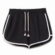 New Korean Fashion Women's Yoga Running Three-Point Pants Solid Color Casual Comfortable Sports Shorts Women's Manufacturer Wholesale Black M