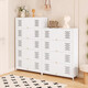 Moloo Steel Schuhschrank Haushalt Eingang Atmungsfreie staubfeste Schuhregal Boden großer Kapazität Flip Türstaderschrank Korridor Aufbewahrungsschrank grau 5 Tür 10. Stock 1695*900*350 mm
