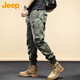 Jeep (Jeep) Amerikanische echte Khaki-Freizeithose für Männer 2025 Sommer loser Bindungsfüße Arbeitsport Sportdünne Hosen 679 Khaki [Jeep Official] 28 [100-110jin [Jin gleich 0,5 kg]]